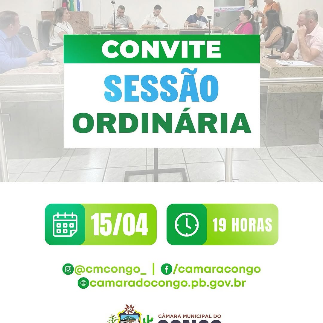 A Câmara Municipal de Congo convida a população em geral…